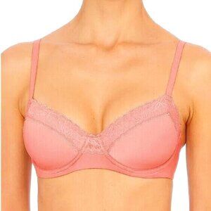 NWT NATORI Discreet Convertible Spacer Bra Underwire Lace Peach\Pink 30D